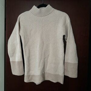 Two tone pink brioche stitch pullover cashmere sweater Haven Well Within